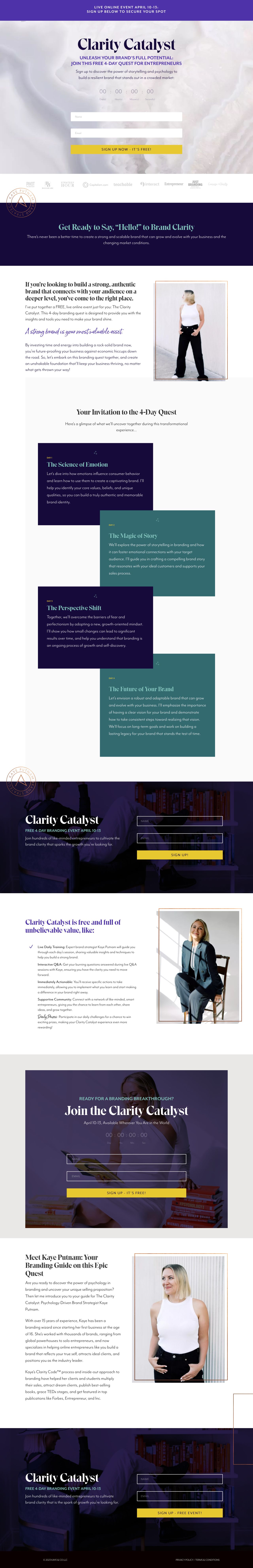 marketing landing page